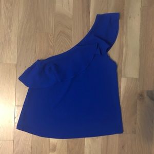 Royal Blue Off The Shoulder Top